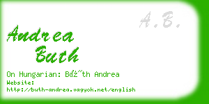 andrea buth business card